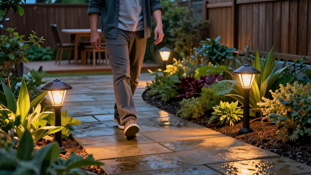 solar-powered outdoor lights