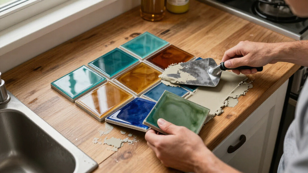best colorful glass backsplash tiles