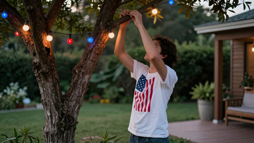 patriotic outdoor string lights