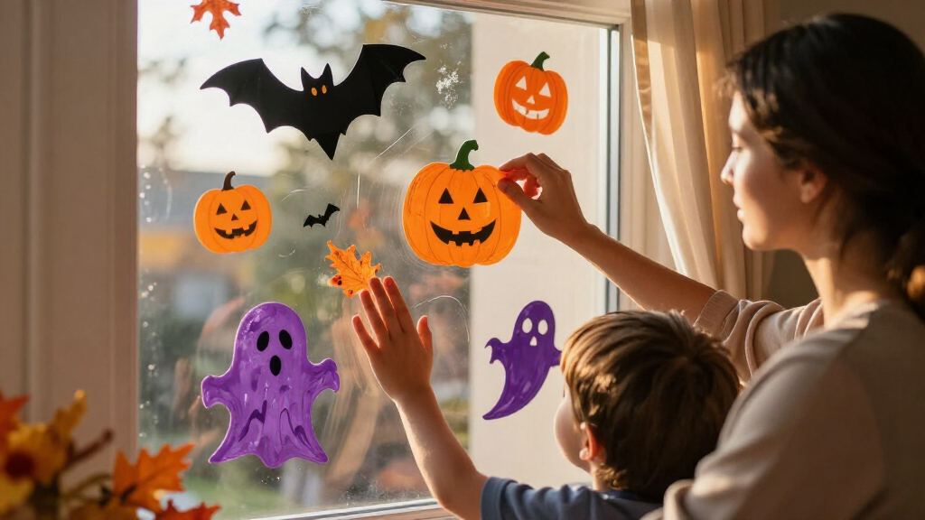 Halloween window clings