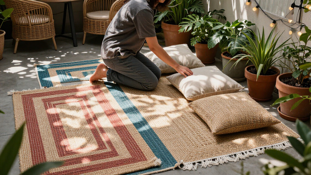 best outdoor rugs for layered patios