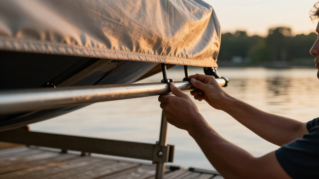 heavy duty boat cover support system