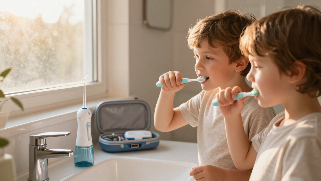 premium family water flossers with travel cases