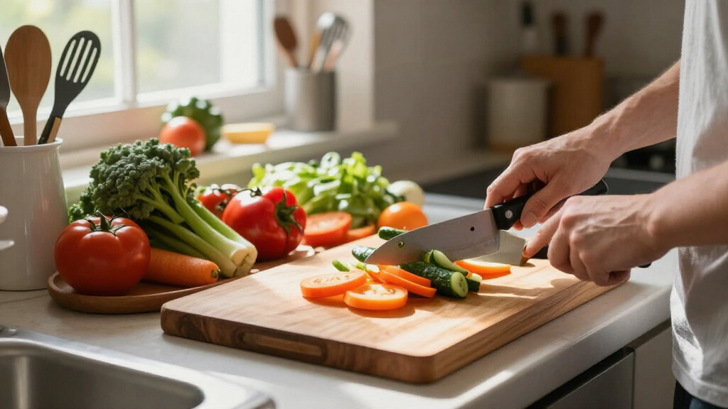 cutting board for meal prep station