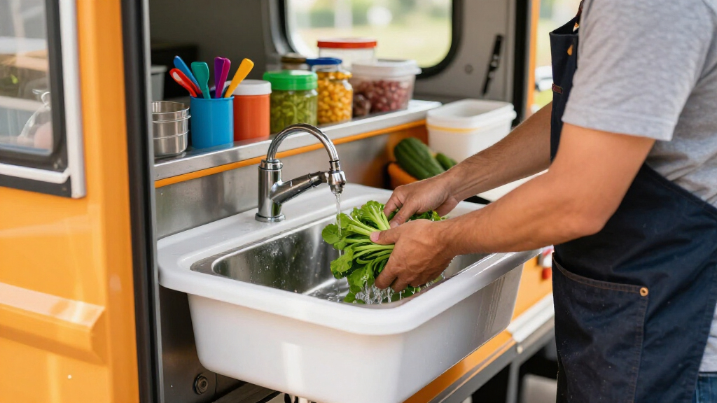 best easy clean portable sink for food truck operations