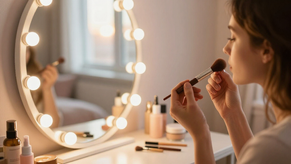 best vanity table with mirror and lights