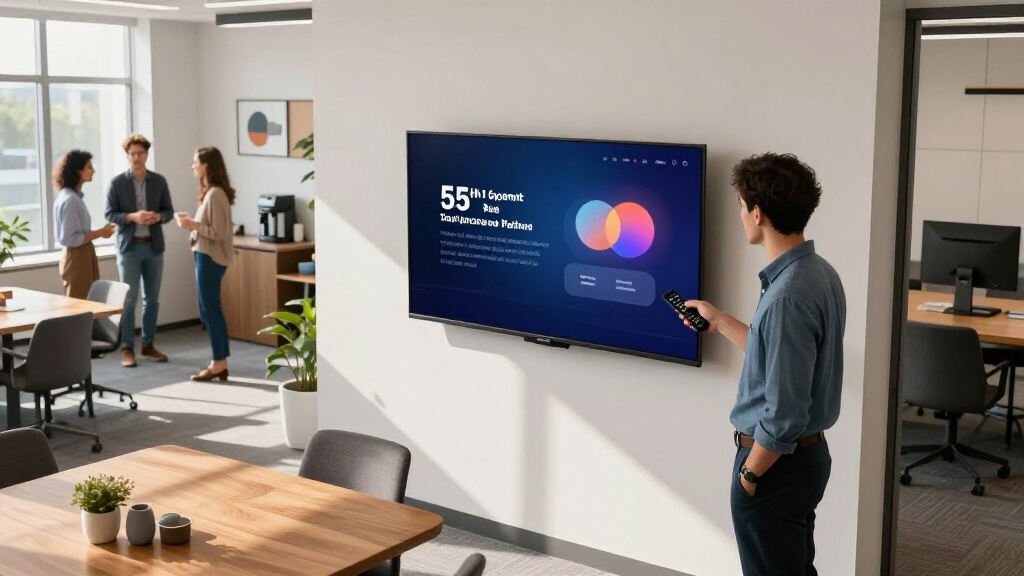 Commercial TV display for office messaging