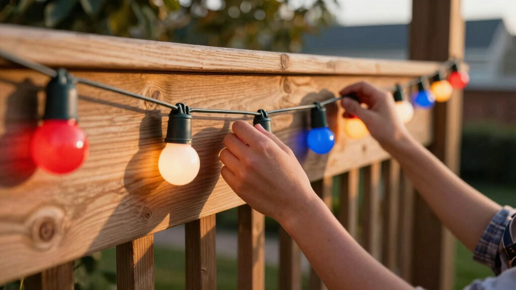 patriotic LED string lights