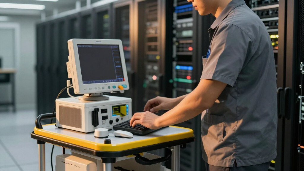 best data center crash cart with monitor and keyboard