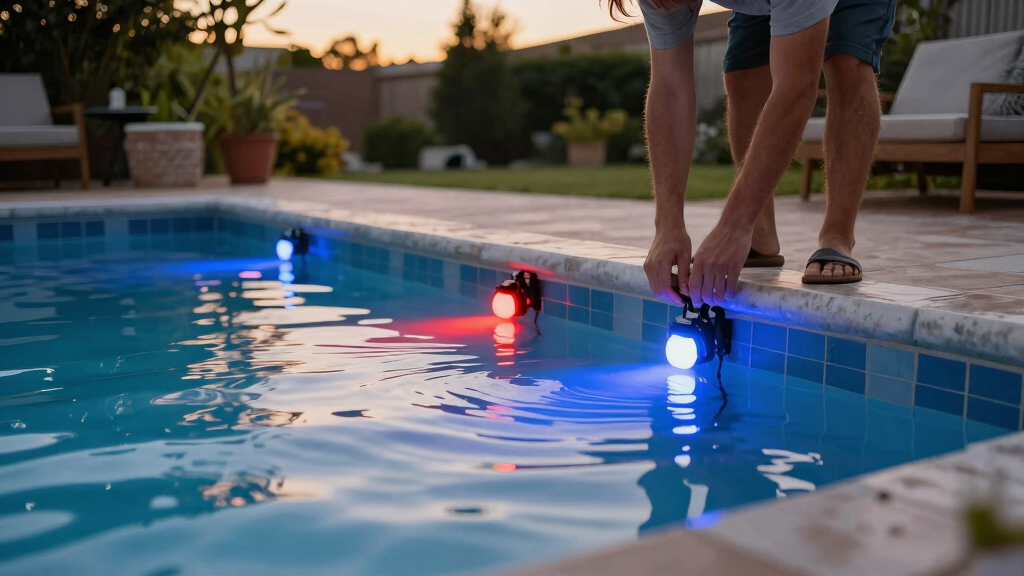 patriotic LED pool lights