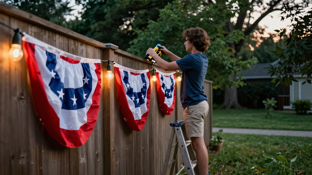 patriotic outdoor string lights