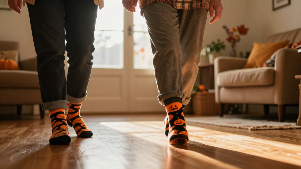 non-slip Halloween socks for seniors