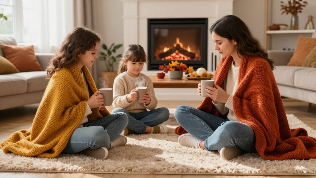 cozy fall family blankets