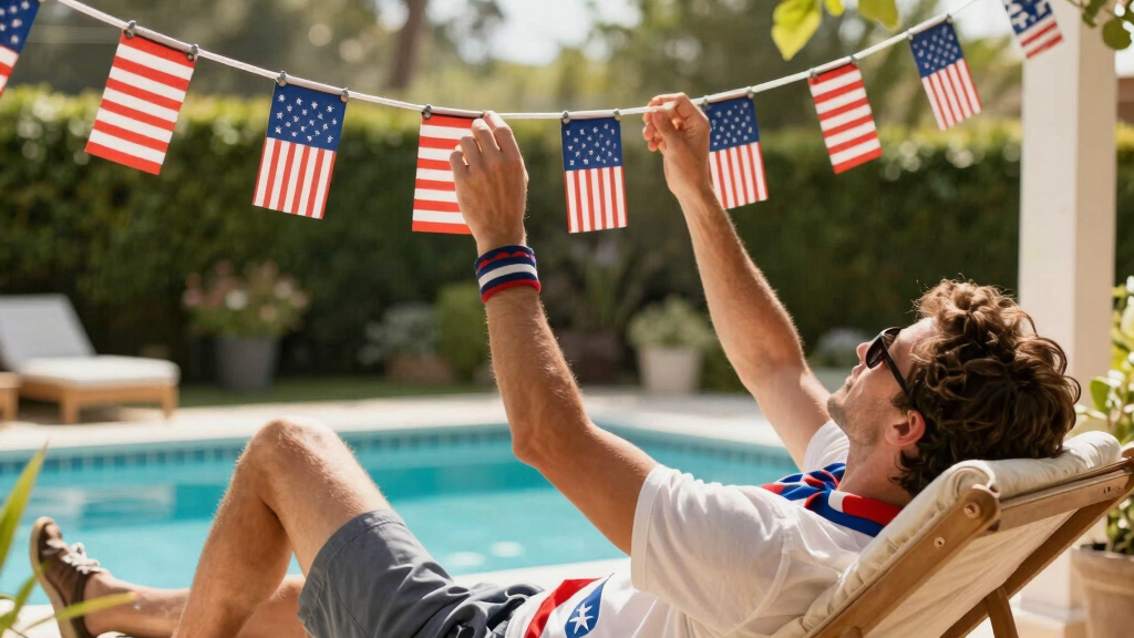 patriotic outdoor string lights