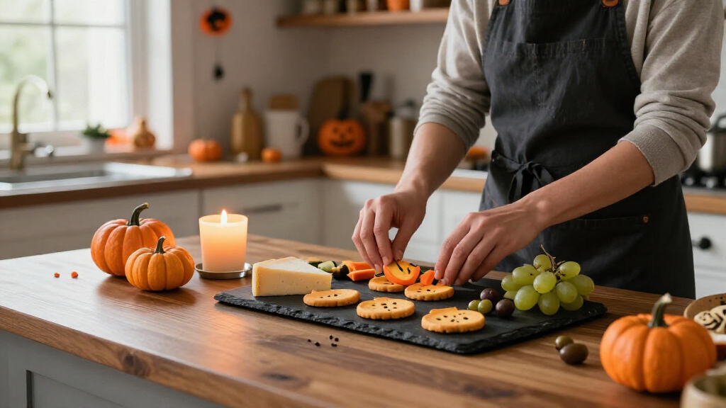 Halloween appetizer serving trays