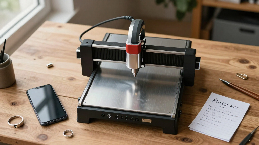 Fiber laser engraver for metal products