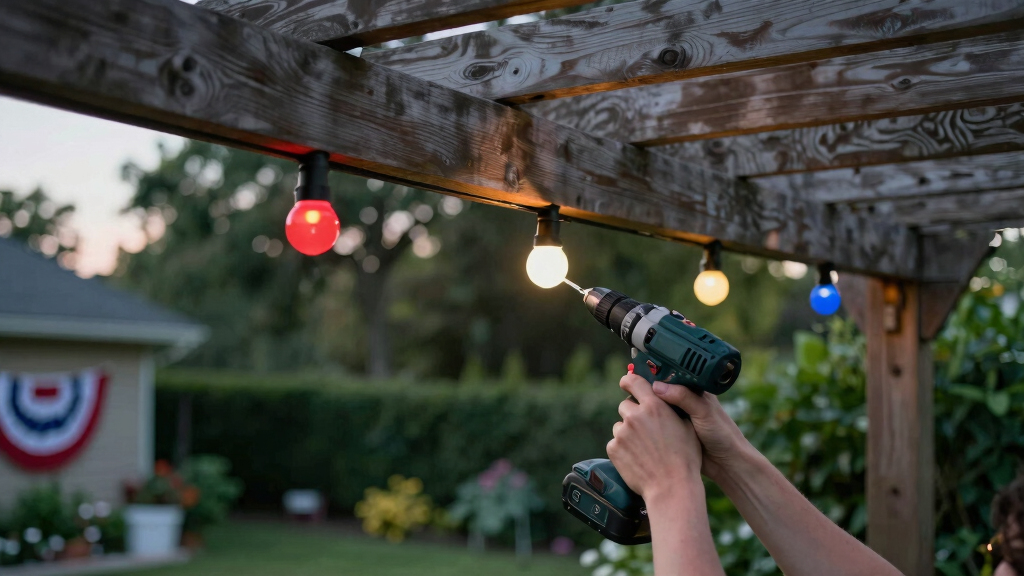 patriotic outdoor string lights