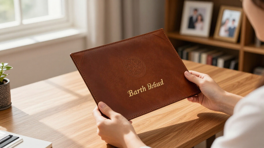 personalized birth certificate holder with name