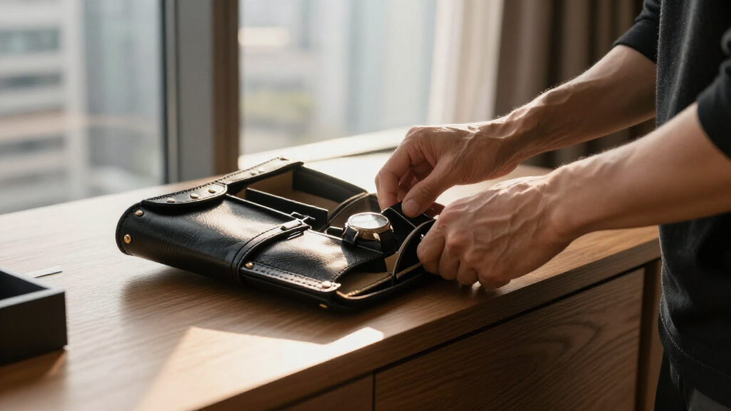 leather watch rolls for business travel