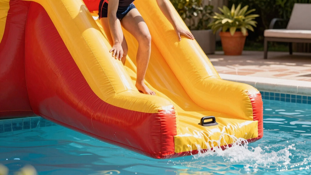 inflatable pool water slides