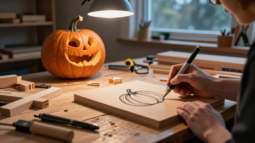 Halloween wood burning kits