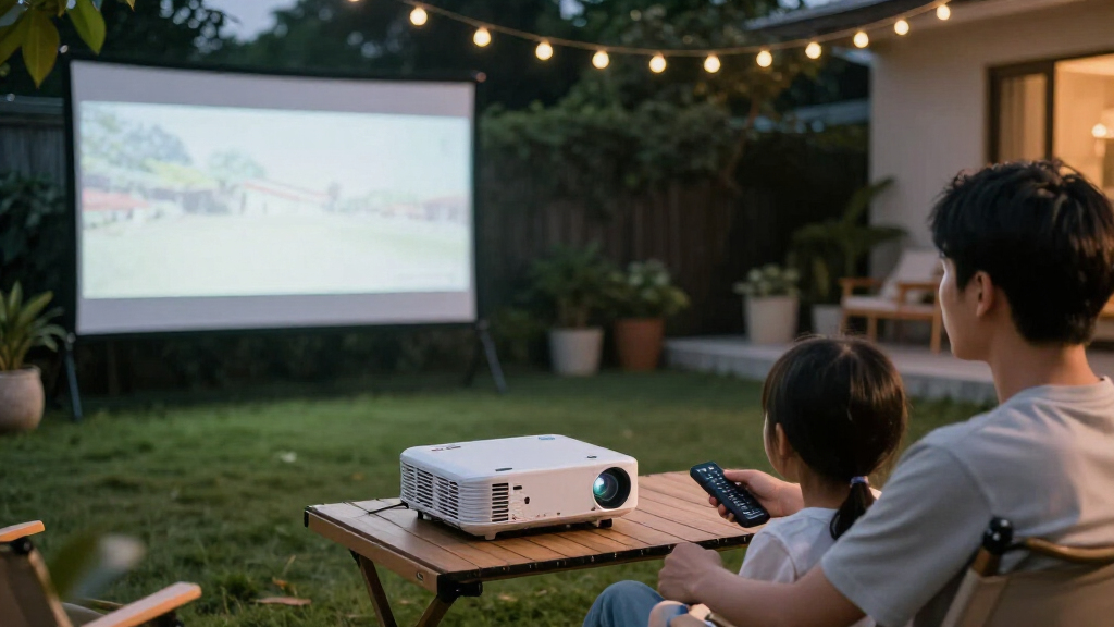 portable projectors for backyard movies
