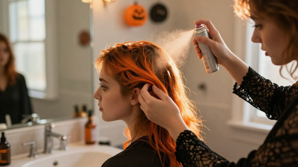 Halloween temporary hair color spray