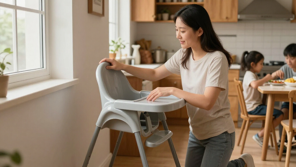 foldflat high chairs for small spaces