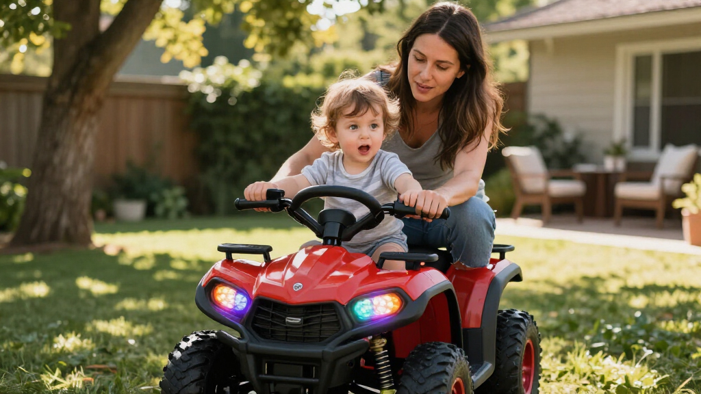 12v ride on atv for toddlers with led lights