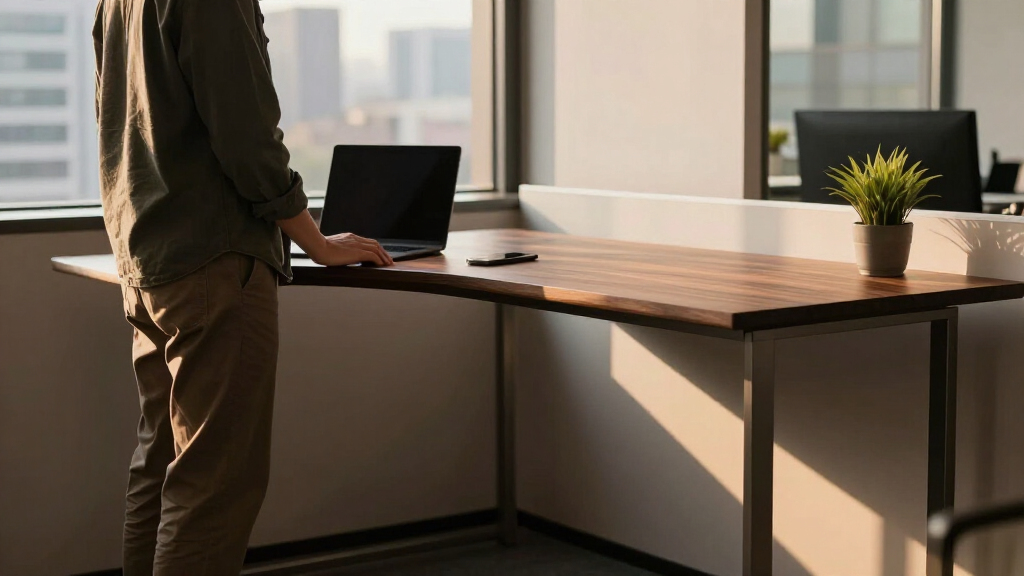 l shaped standing desks for corner offices