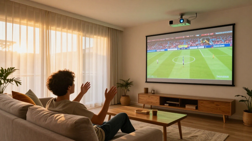 projectors with frame interpolation for sports