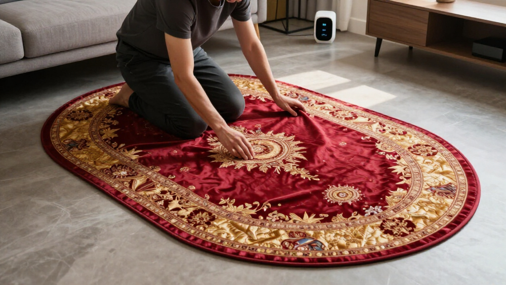 yilong oval silk carpet 6x9