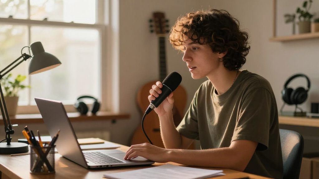 USB microphone for online classes