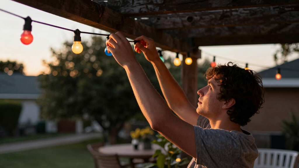 patriotic outdoor string lights