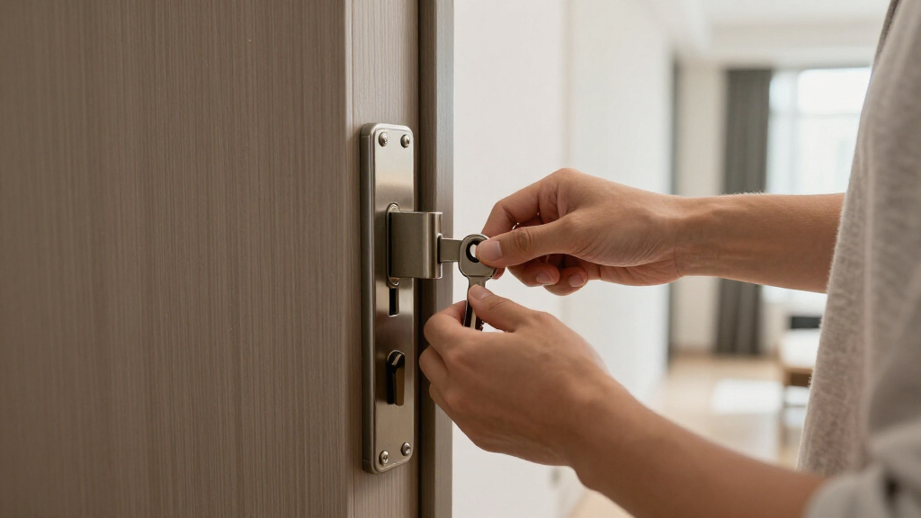 reinforced door lock set for apartment safety