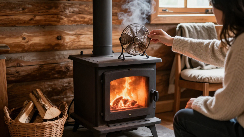 wood burning stove fans