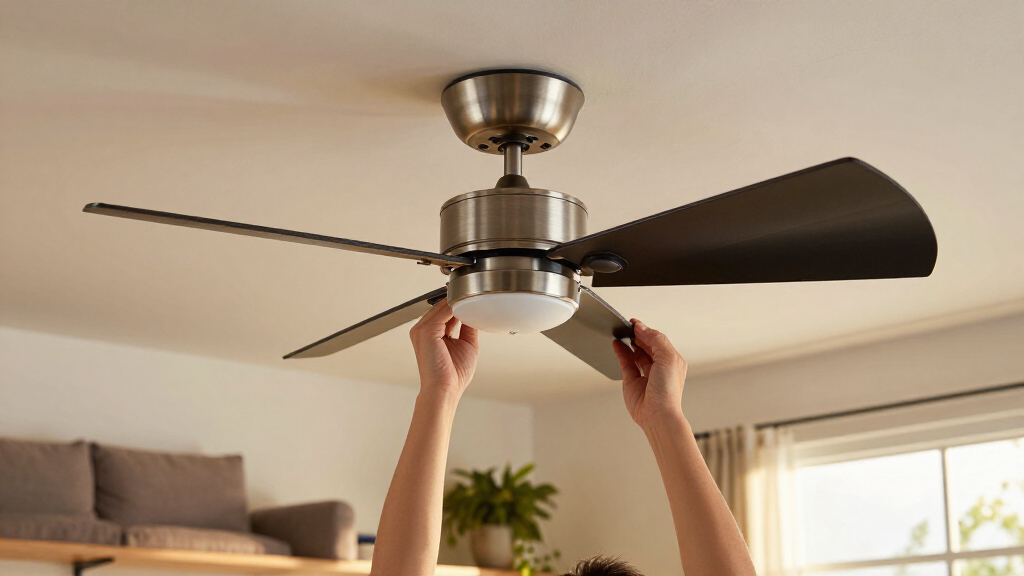 mixed metal ceiling fan two tone