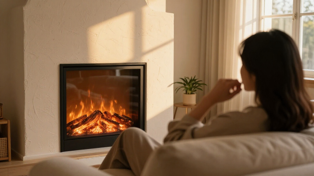 wall mounted electric fireplace with heater