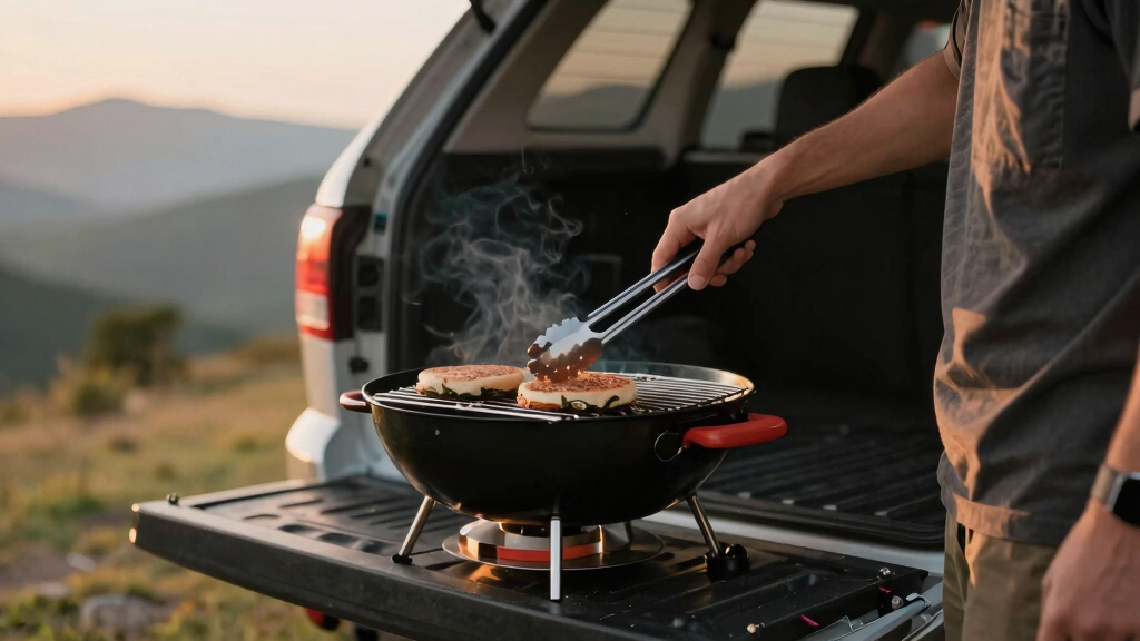portable outdoor tailgate grills