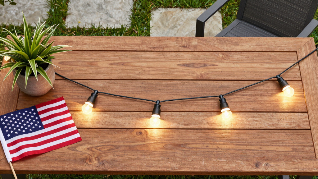 patriotic outdoor string lights