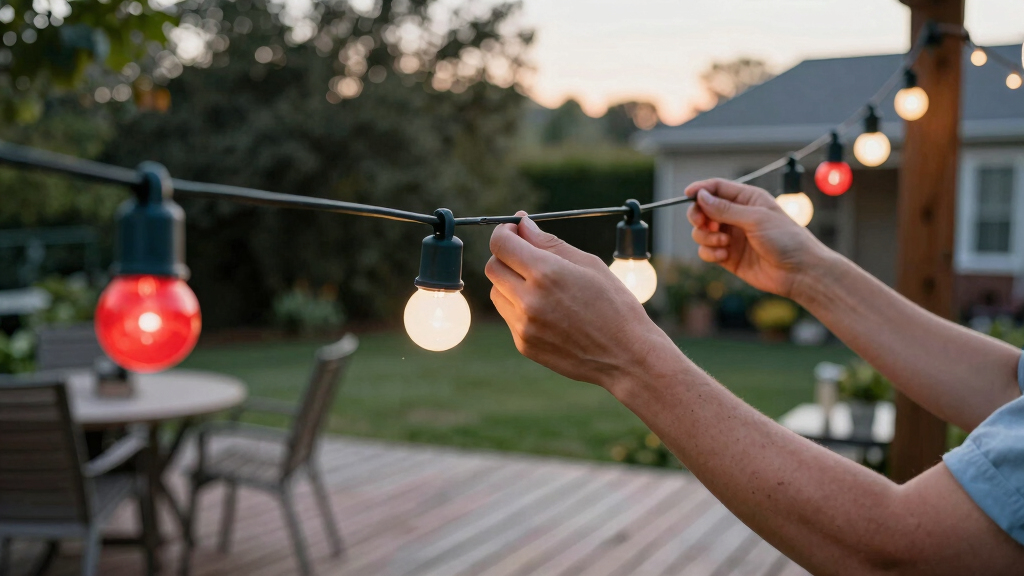 patriotic outdoor string lights