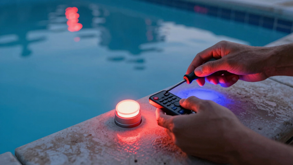 patriotic LED pool lights