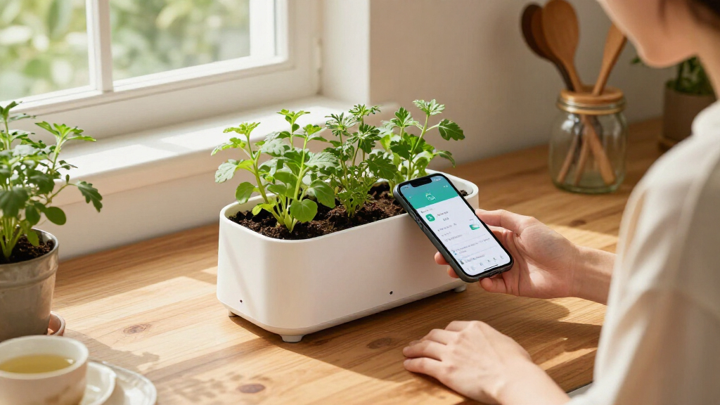 app controlled self watering planters