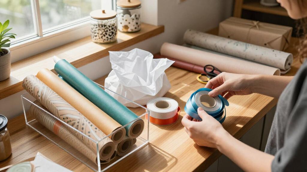 gift wrapping supplies organizer storage