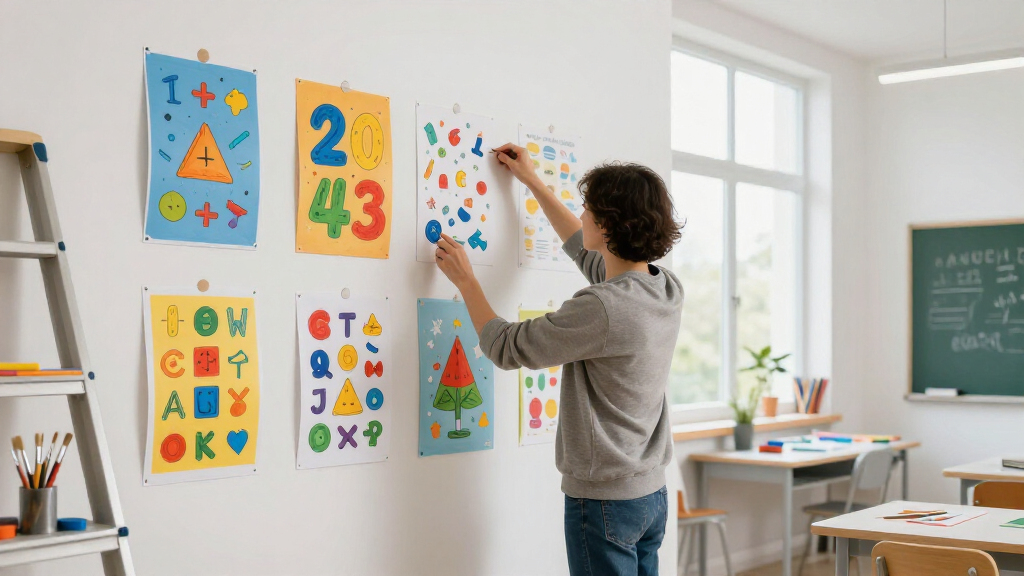 school-themed wall art