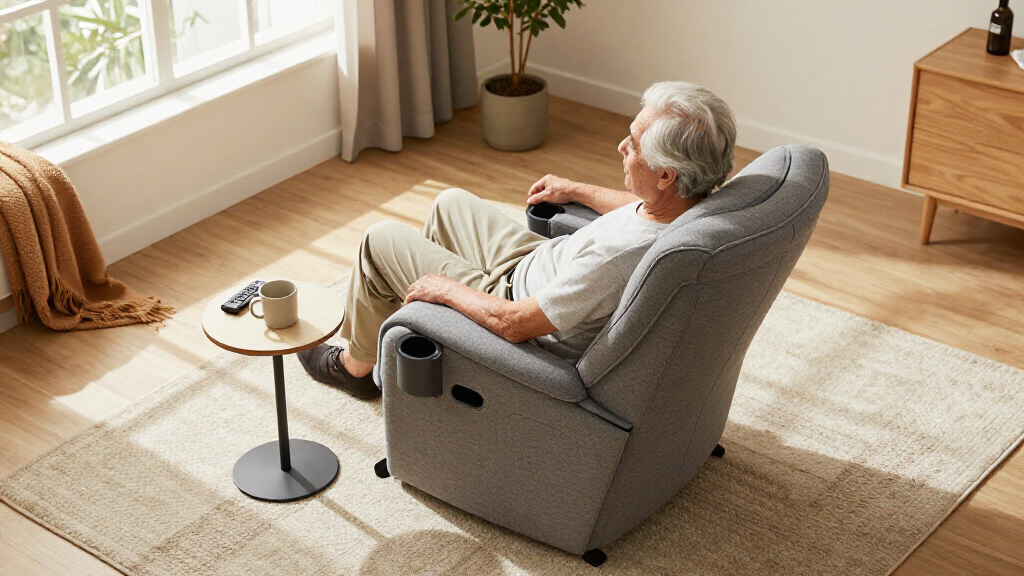 lift chair with cup holders and storage