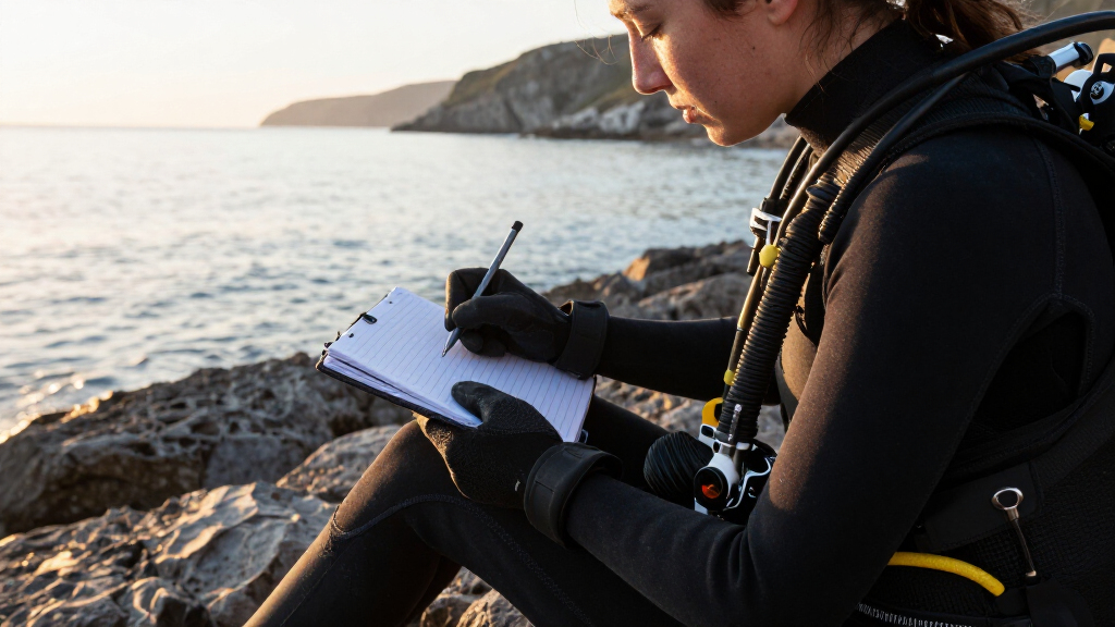 waterproof scuba divelog notebook