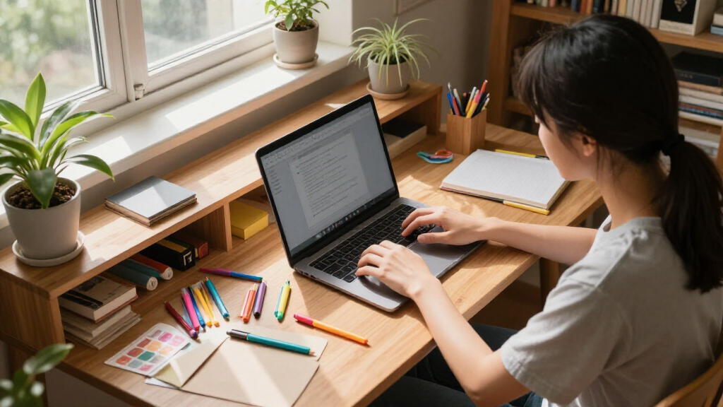 student desk with storage compartments