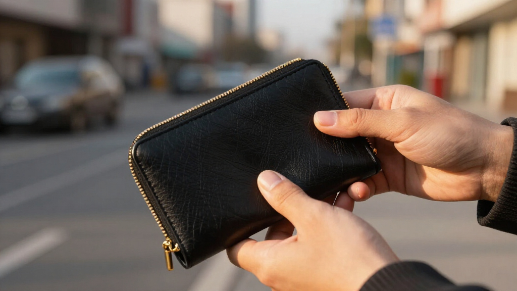 leather zip around wallets luxury