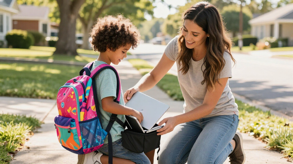 kids' backpack with laptop compartment